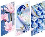 Load image into Gallery viewer, Blue Peacock and Lotus 5D DIY Diamond Painting Kits
