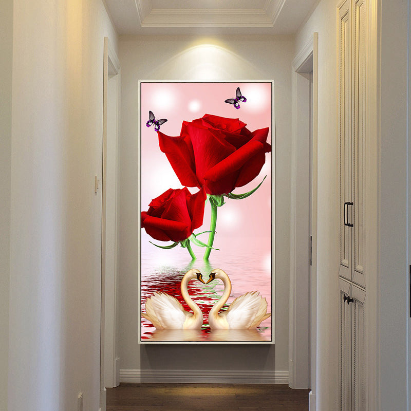 5D Red Rose Swan DIY Diamond Painting Kits