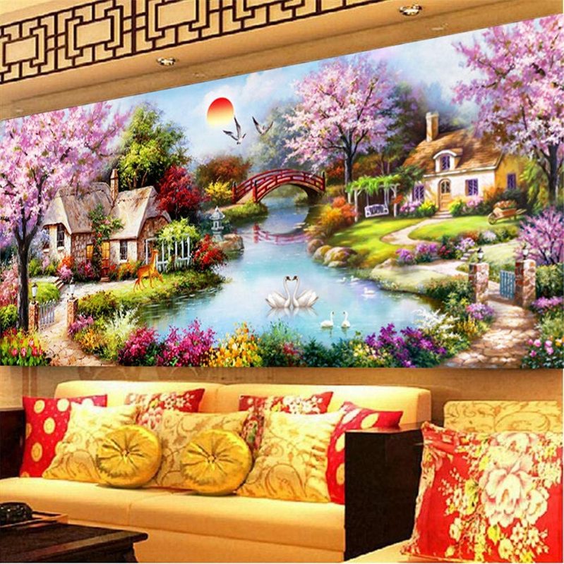 5D DIY Diamond Painting Cherry Blossoms Tree Kits