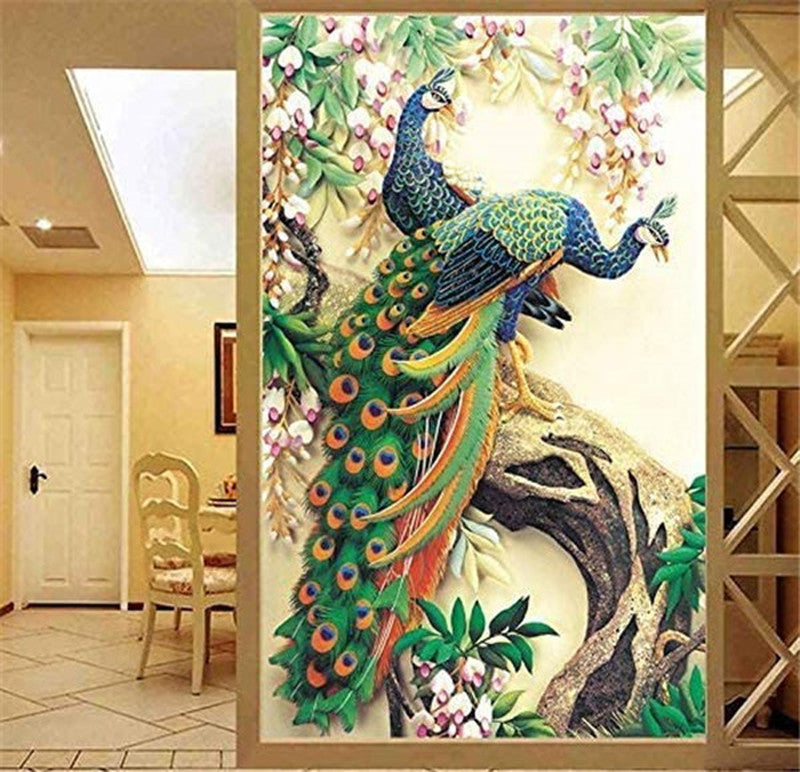 Green Peacock 5D DIY Diamond Painting Kits