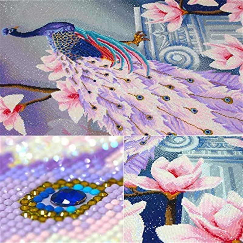 DIY 5D Special Shaped Diamond Painting Peacock Embroidery Craft