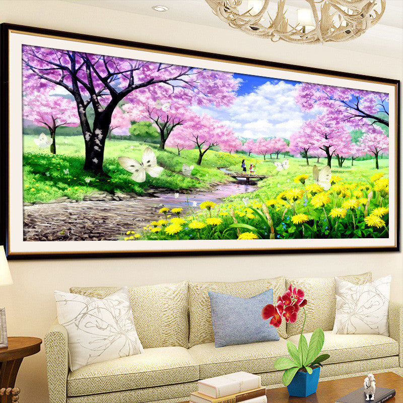 5D DIY Cherry Blossoms Diamond Painting Kits