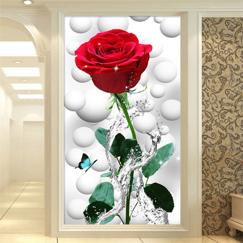 DIY 5D Red Rose Diamond Painting Kits