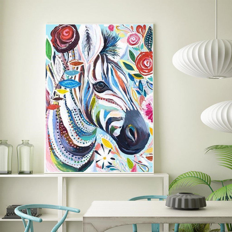 DIY 5D Color zebra Diamond Painting Kits