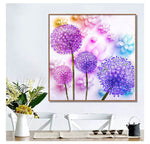 Load image into Gallery viewer, 5D DIY Purple Dandelion Diamond Painting Kits
