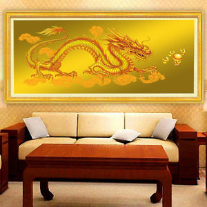 5D Diamond Painting Kits Golden Dragon