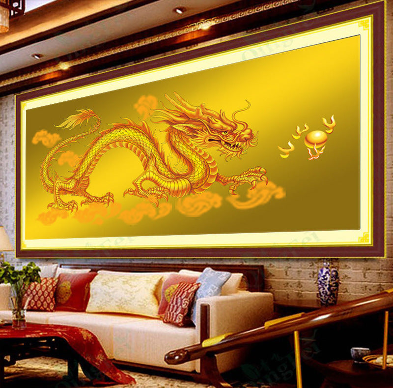 5D Diamond Painting Kits Golden Dragon