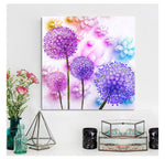 Load image into Gallery viewer, 5D DIY Purple Dandelion Diamond Painting Kits
