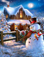 Load image into Gallery viewer, DIY 5D Snowman Diamond Painting Set
