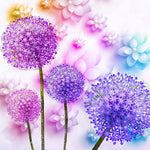 Load image into Gallery viewer, 5D DIY Purple Dandelion Diamond Painting Kits
