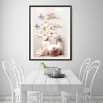 Load image into Gallery viewer, 5D DIY Diamond Painting - Full Round - Butterflies Magnolia Vase
