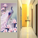 Load image into Gallery viewer, 5D Pink Peacock DIY Diamond Painting Kits
