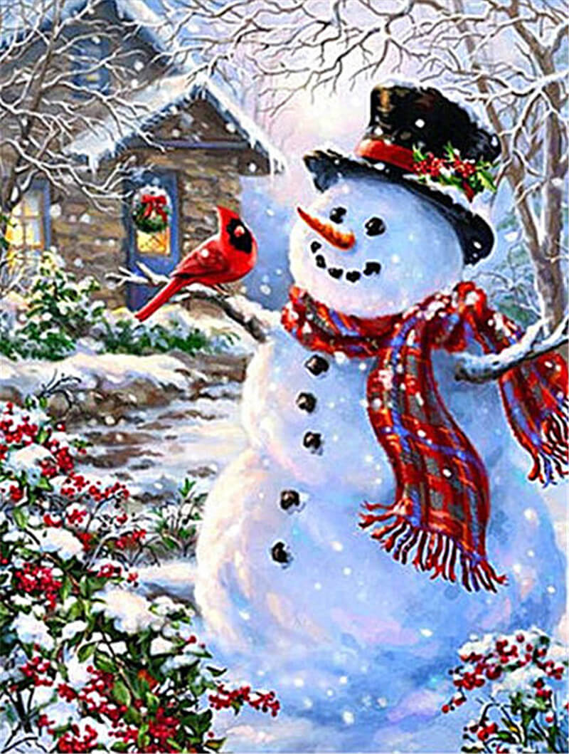 DIY Christmas Snowman 5D Diamond Painting Set