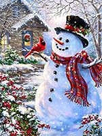 Load image into Gallery viewer, DIY Christmas Snowman 5D Diamond Painting Set
