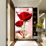 Load image into Gallery viewer, 5D Red Rose Swan DIY Diamond Painting Kits
