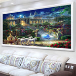 Load image into Gallery viewer, DIY 5D Diamond Painting Fantasy castle Full Diamond
