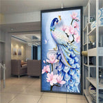 Load image into Gallery viewer, Blue Peacock and Lotus 5D DIY Diamond Painting Kits
