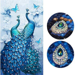 Load image into Gallery viewer, 5D Two Blue Peacocks DIY Diamond Painting Kits
