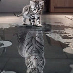 Load image into Gallery viewer, Cat and Tiger 5D Diamond Painting Kits
