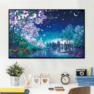 5D DIY Diamond Paintings Summer Night Scenery Kits