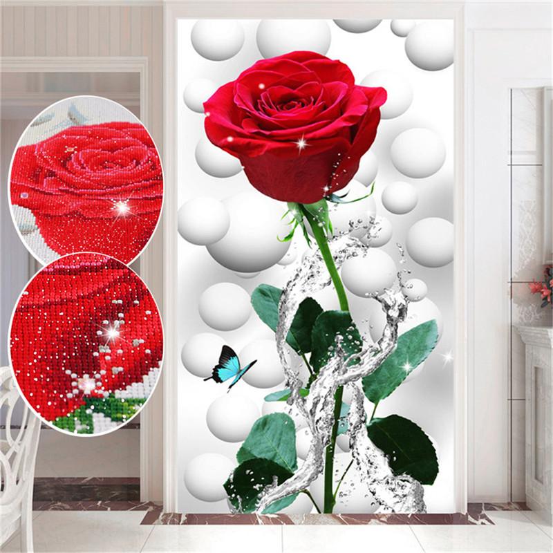 DIY 5D Red Rose Diamond Painting Kits