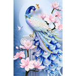 Load image into Gallery viewer, Blue Peacock and Lotus 5D DIY Diamond Painting Kits
