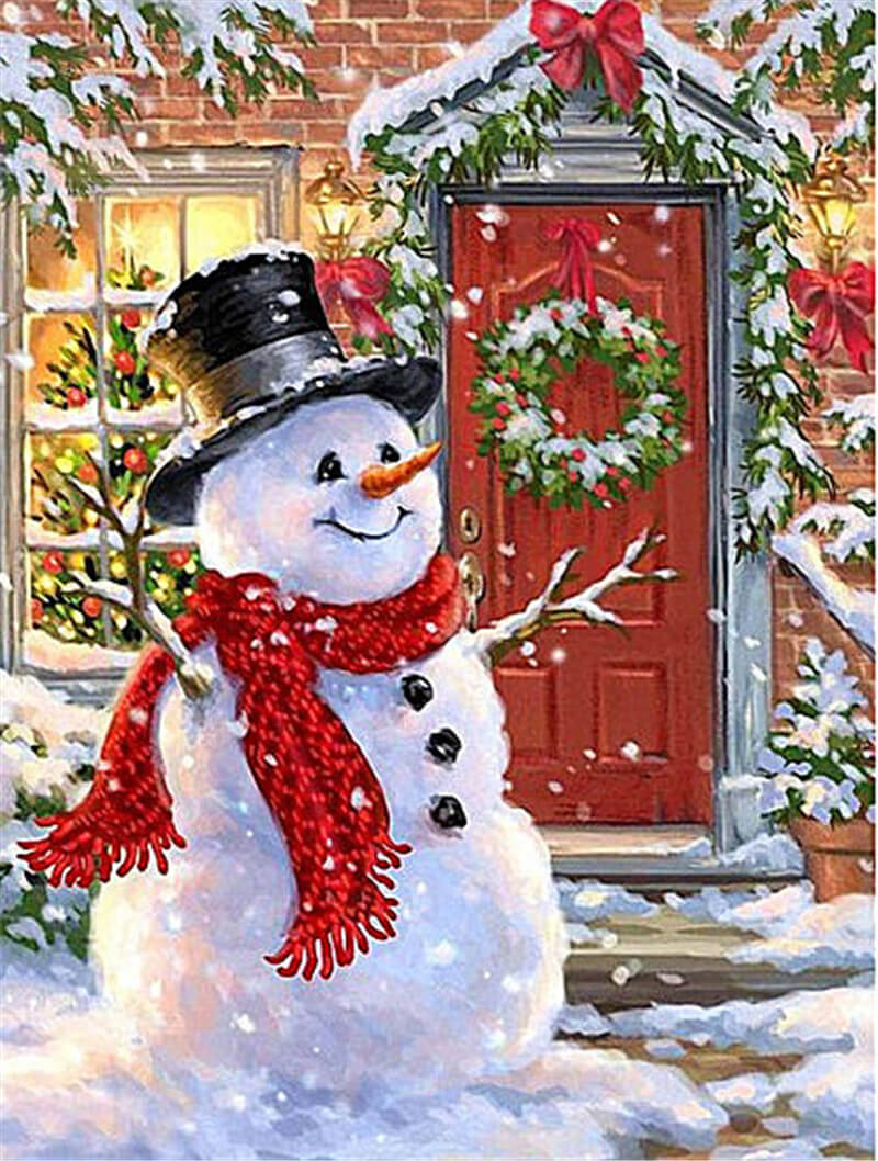 DIY Christmas Snowman 5D Diamond Painting Set