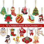 Load image into Gallery viewer, 17 Pieces Christmas DIY Diamond Key Chain
