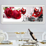 Load image into Gallery viewer, DIY 5D Wine Glass and Rose Diamond Painting
