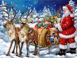 Load image into Gallery viewer, DIY 5D Santa Claus and the carriage Diamond Painting Kit
