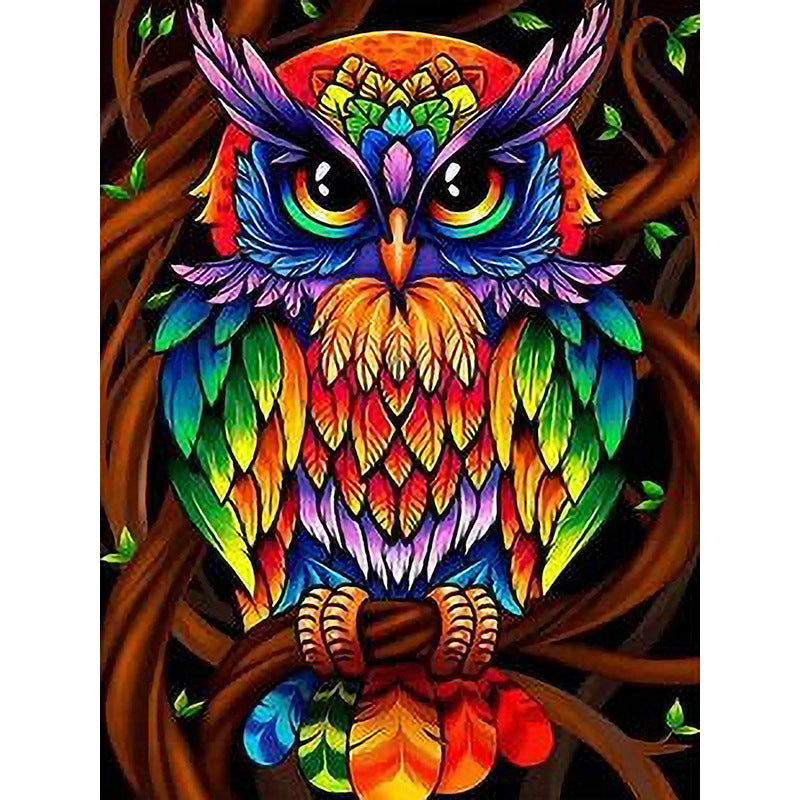 Full Drill Colored owl DIY 5D Diamond Painting Kits