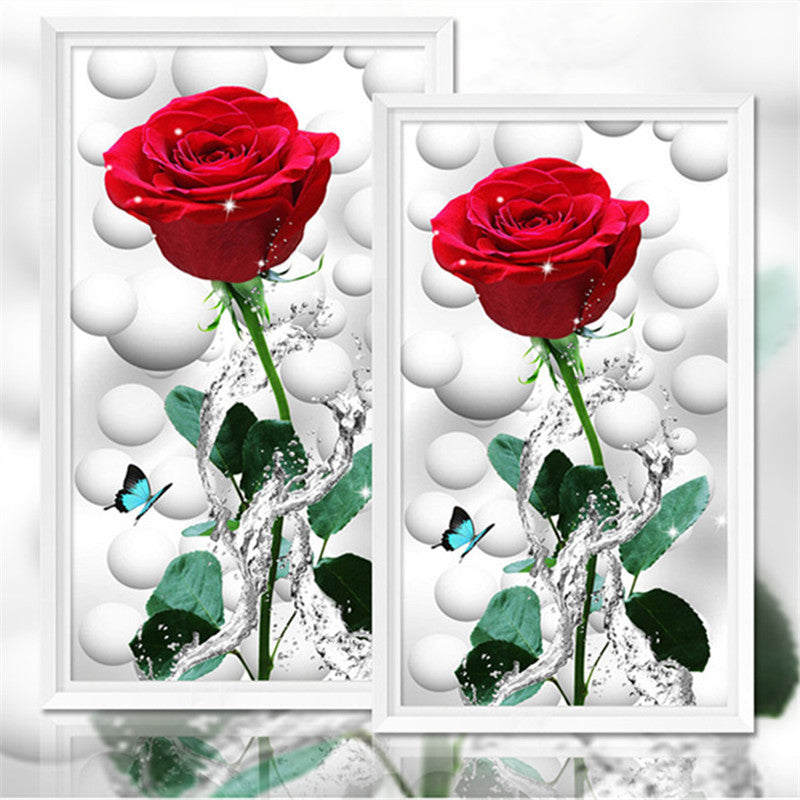 DIY 5D Red Rose Diamond Painting Kits