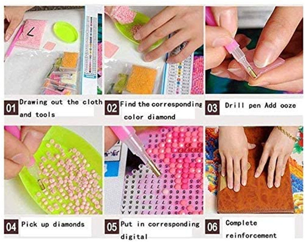 Full Drill Colored owl DIY 5D Diamond Painting Kits