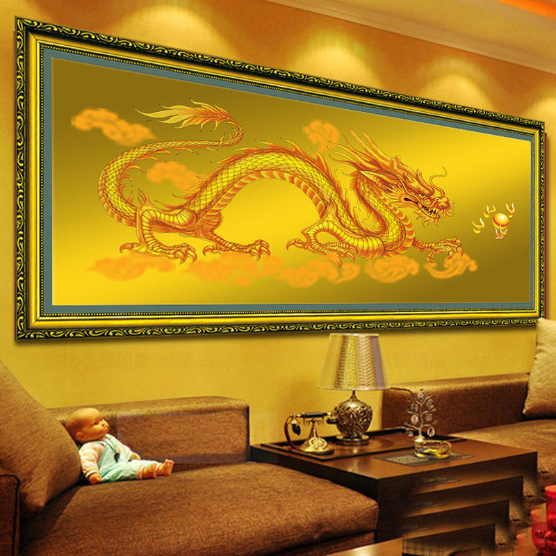 5D Diamond Painting Kits Golden Dragon