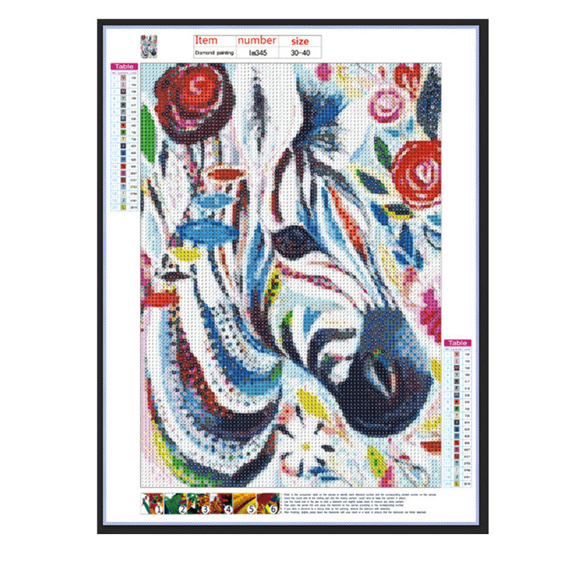 DIY 5D Color zebra Diamond Painting Kits