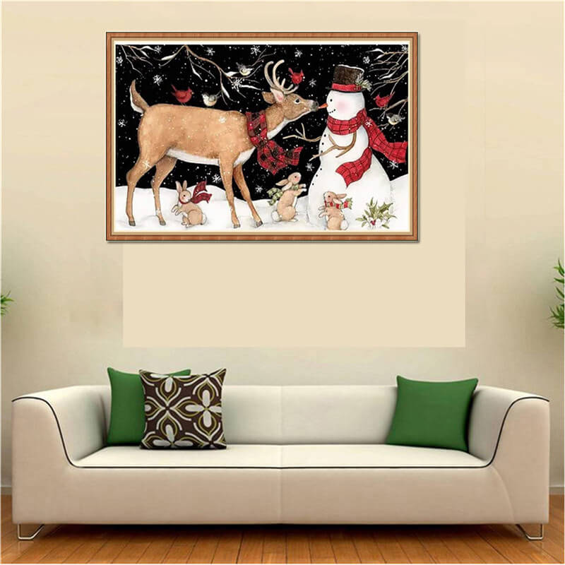 2 Packs  DIY 5D Diamond Painting-Christmas Elk