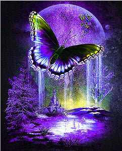 DIY 5D Diamond Painting Fantasy Purple Butterfly Kits