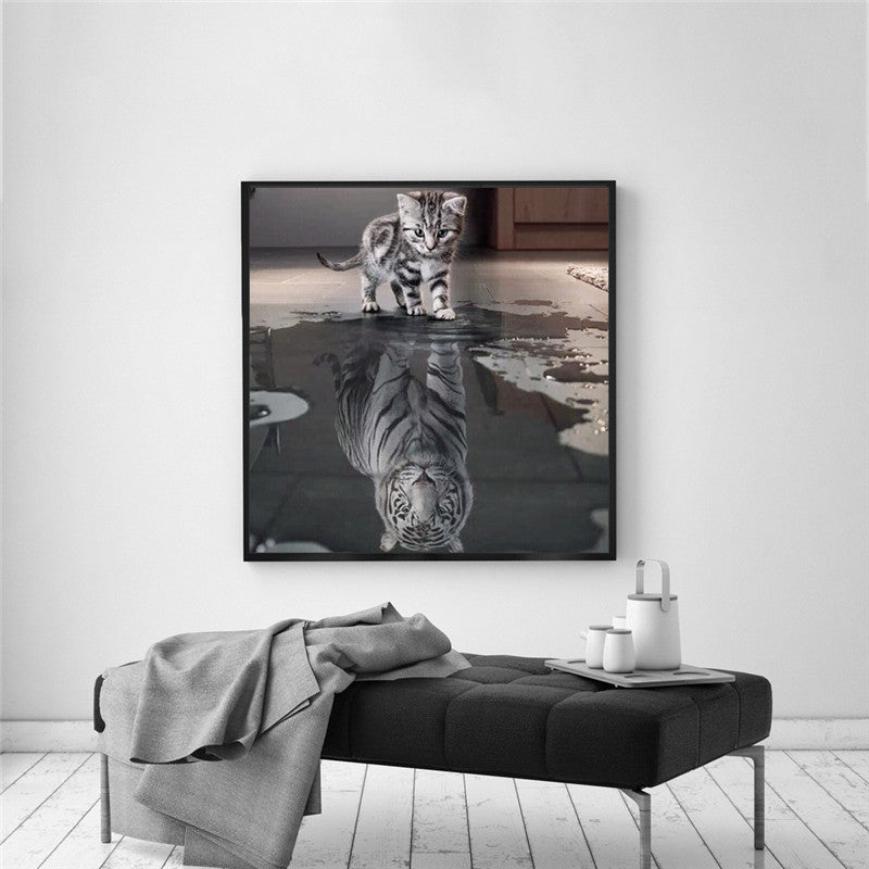 Cat and Tiger 5D Diamond Painting Kits