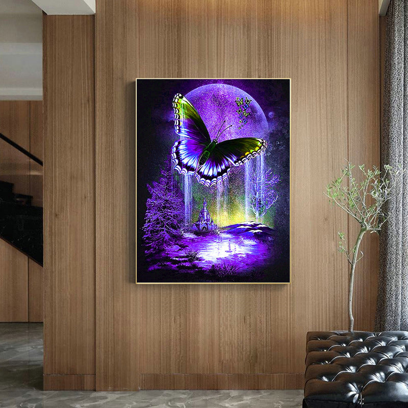 DIY 5D Diamond Painting Fantasy Purple Butterfly Kits