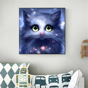 5D DIY Round Full Drilled Cat Diamond Painting